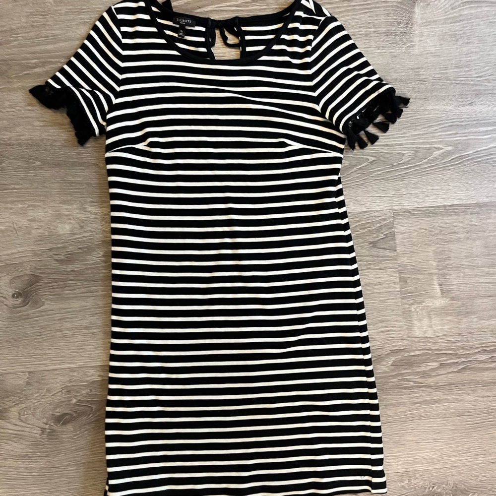 Black and White Striped Dress